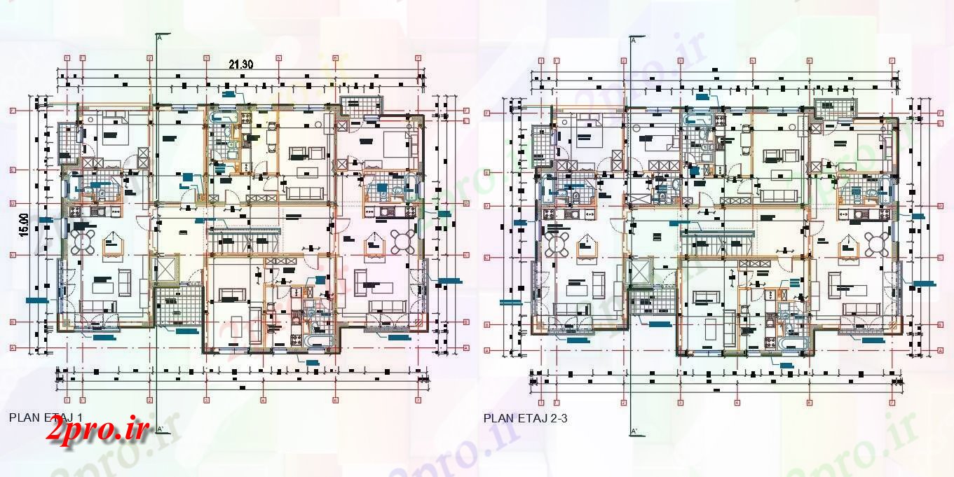 دانلود نقشه مسکونی  ، ویلایی ، آپارتمان  فوت مربع 1 BHK آپارتمان   طرحی خانه (کد157364)