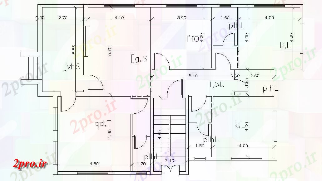 دانلود نقشه خانه های کوچک ، نگهبانی ، سازمانی - طراحی از مسکونی خانه طرحی طبقه 11 در 17 متر (کد157462)