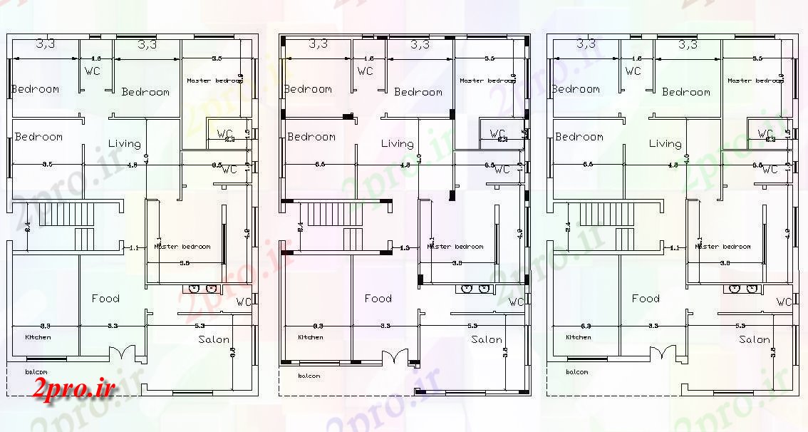 دانلود نقشه خانه های کوچک ، نگهبانی ، سازمانی - مسکونی ویلایی 12 در 18 متر (کد157502)