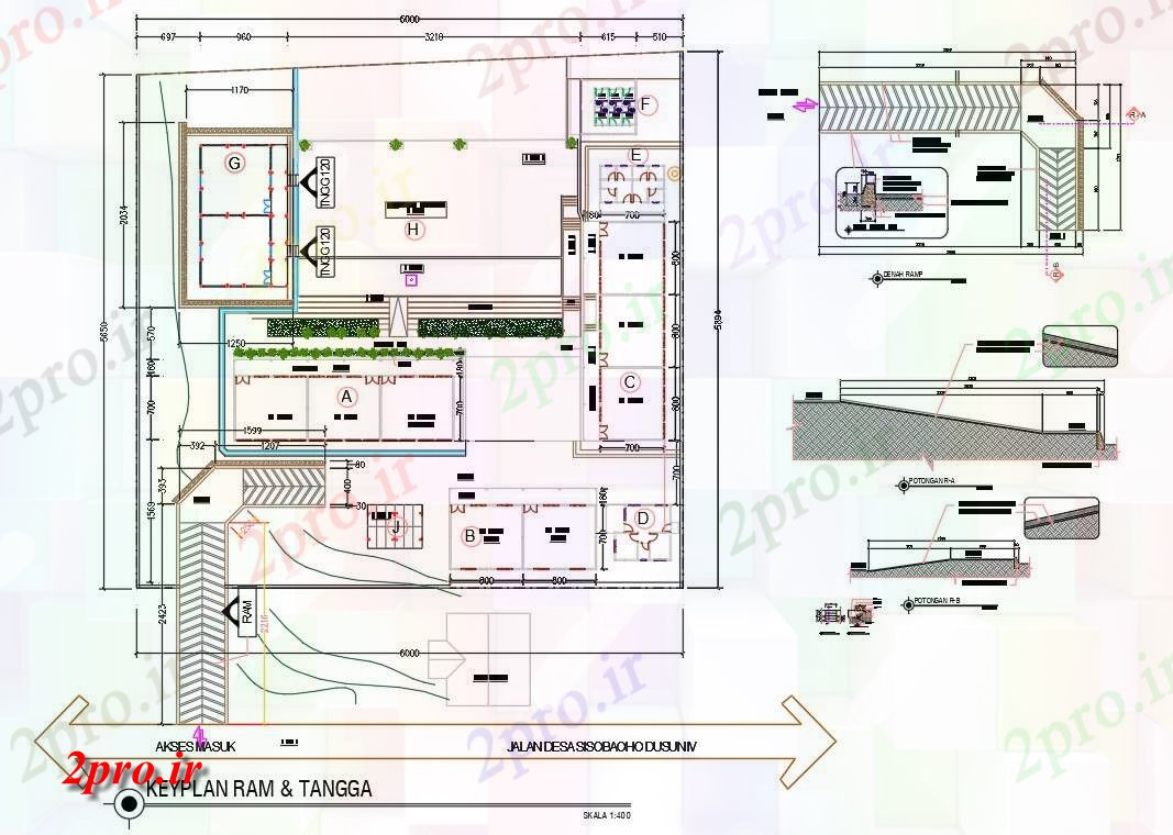 دانلود نقشه ساختمان اداری - تجاری - صنعتی معماری دفتر طرحی جامع اتوکد 7 در 24 متر (کد157562)