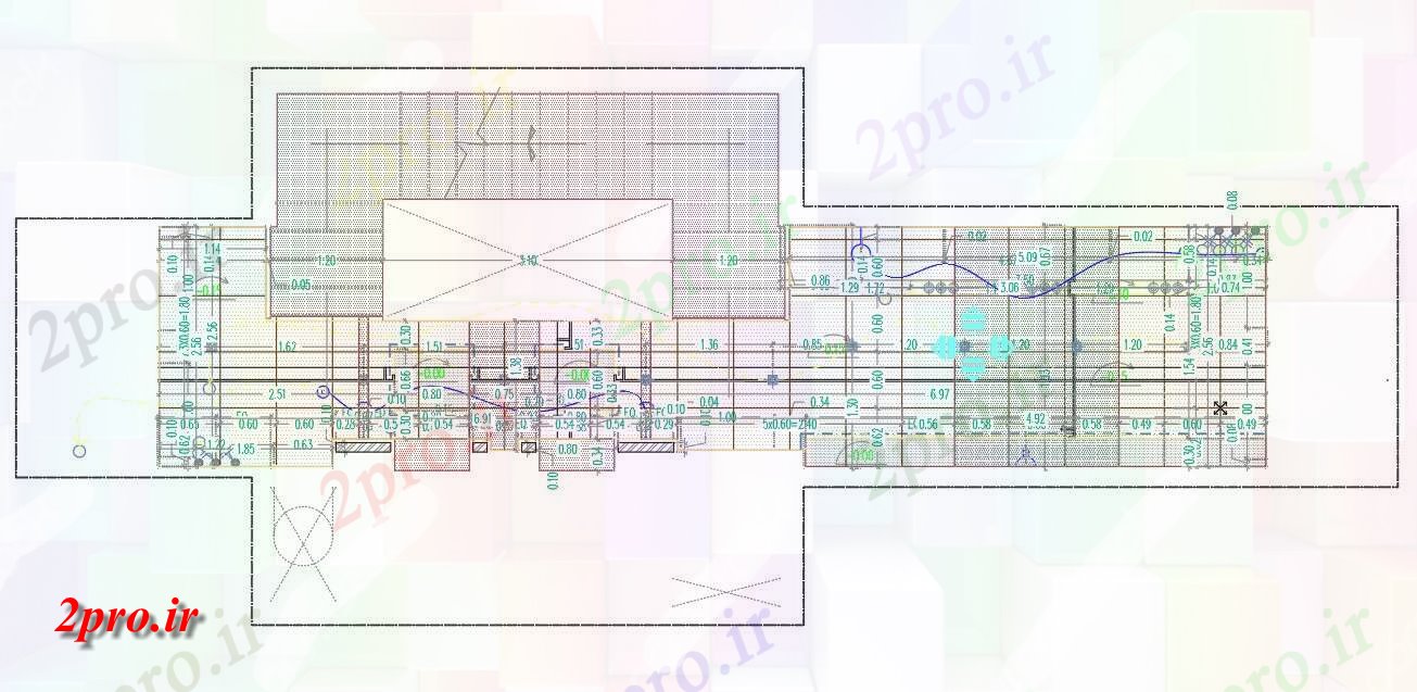 دانلود نقشه هایپر مارکت - مرکز خرید - فروشگاه طرحی بازار خرید طرحی طبقه نشیمن 8 در 24 متر (کد157586)