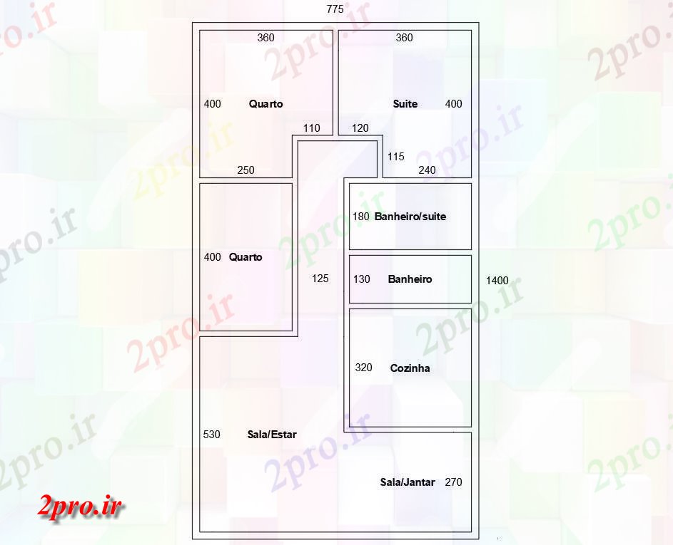 دانلود نقشه مسکونی ، ویلایی ، آپارتمان اتاق خواب خانه طرحی نشیمن 11 در 21 متر (کد157780)