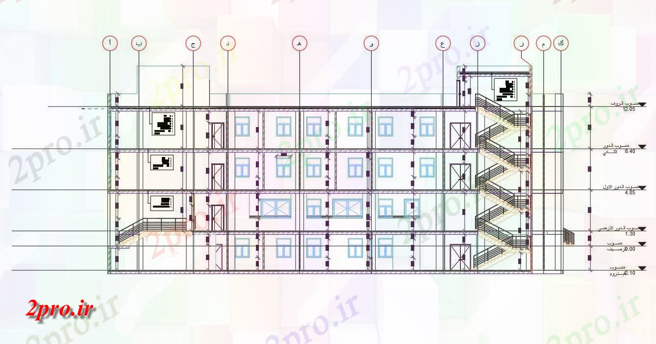 دانلود نقشه هایپر مارکت  - مرکز خرید - فروشگاه بازار خرید طراحی ساختمان  نشیمن (کد157791)