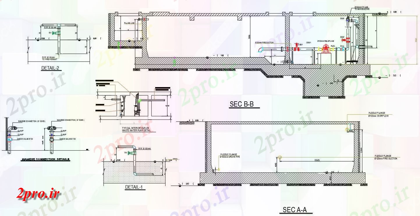 دانلود نقشه مسکونی  ، ویلایی ، آپارتمان  کارخانه صنعتی  ، کارگاه بخش نشیمن  (کد157799)