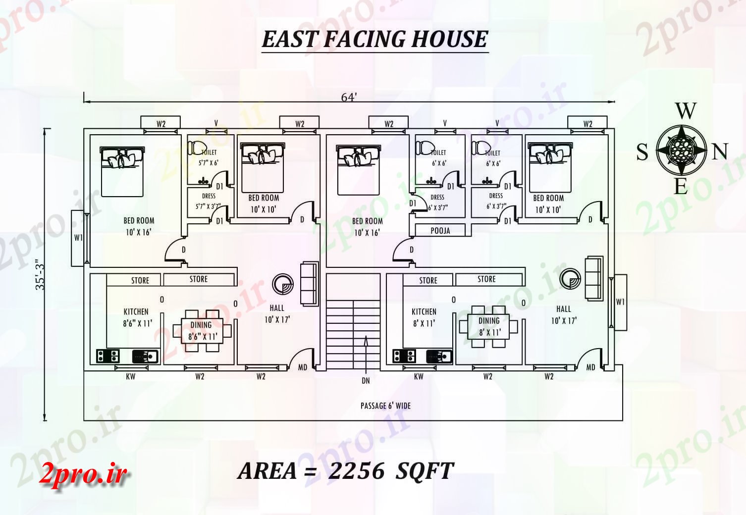 دانلود نقشه مسکونی ، ویلایی ، آپارتمان x35 'شگفت انگیز 2bhk مبله شرق رو دوگانه طرحی خانه به عنوان پستها در طول Vastu را ShastraFILE، Vastu را HOME طرحی ها، دو بعدی خانه ، طبقه طرحی FILES اتوکد و جزئیات پی دی اف 8 در 18 متر (کد157894)