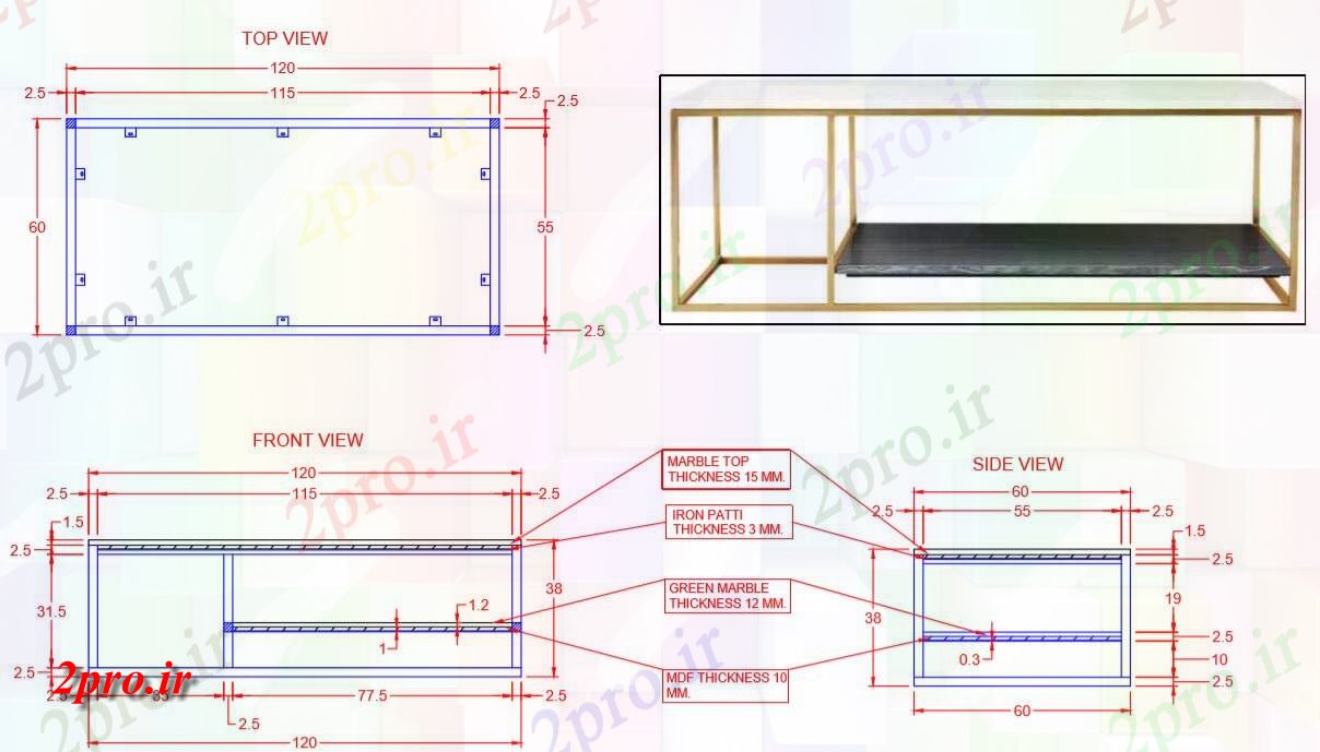 دانلود نقشه مسکونی  ، ویلایی ، آپارتمان  اندازه قهوه باز کردن جدول برای طراحی 120x60x380CM  PDF (کد157917)