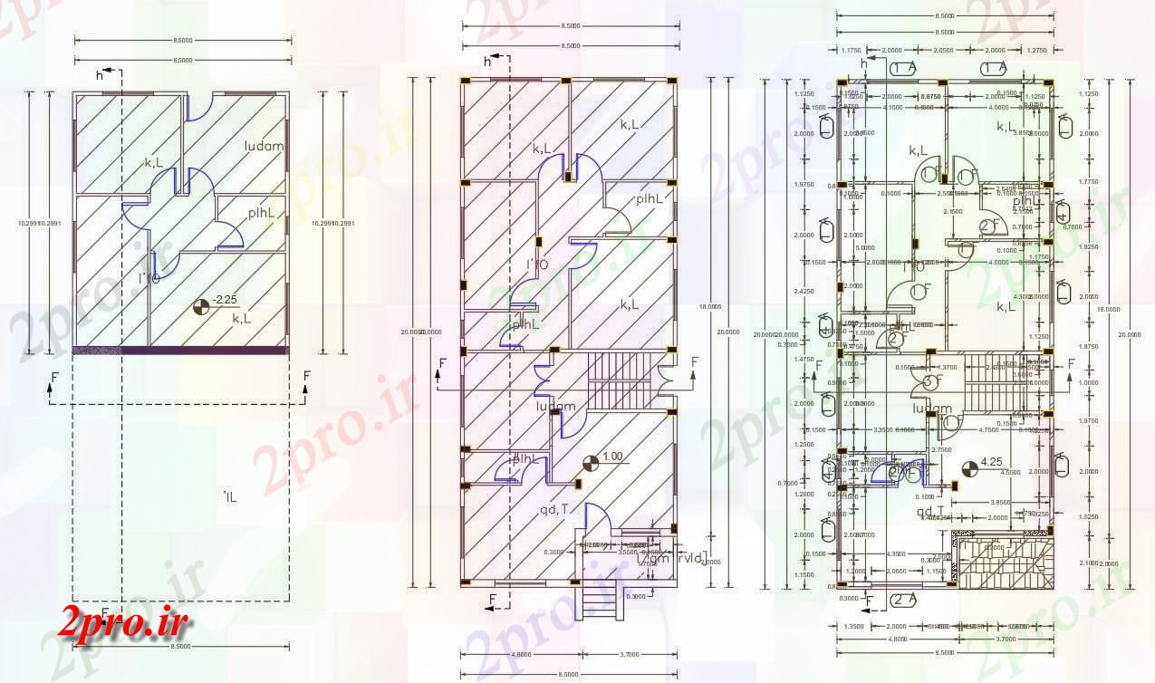 دانلود نقشه مسکونی ، ویلایی ، آپارتمان X 65 فوت اقامت طرحی طبقه نشیمن 8 در 20 متر (کد157989)