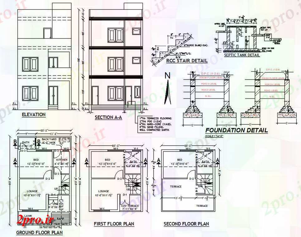 دانلود نقشه مسکونی  ، ویلایی ، آپارتمان  X 33      مجلس طرحی کامل  (کد157998)