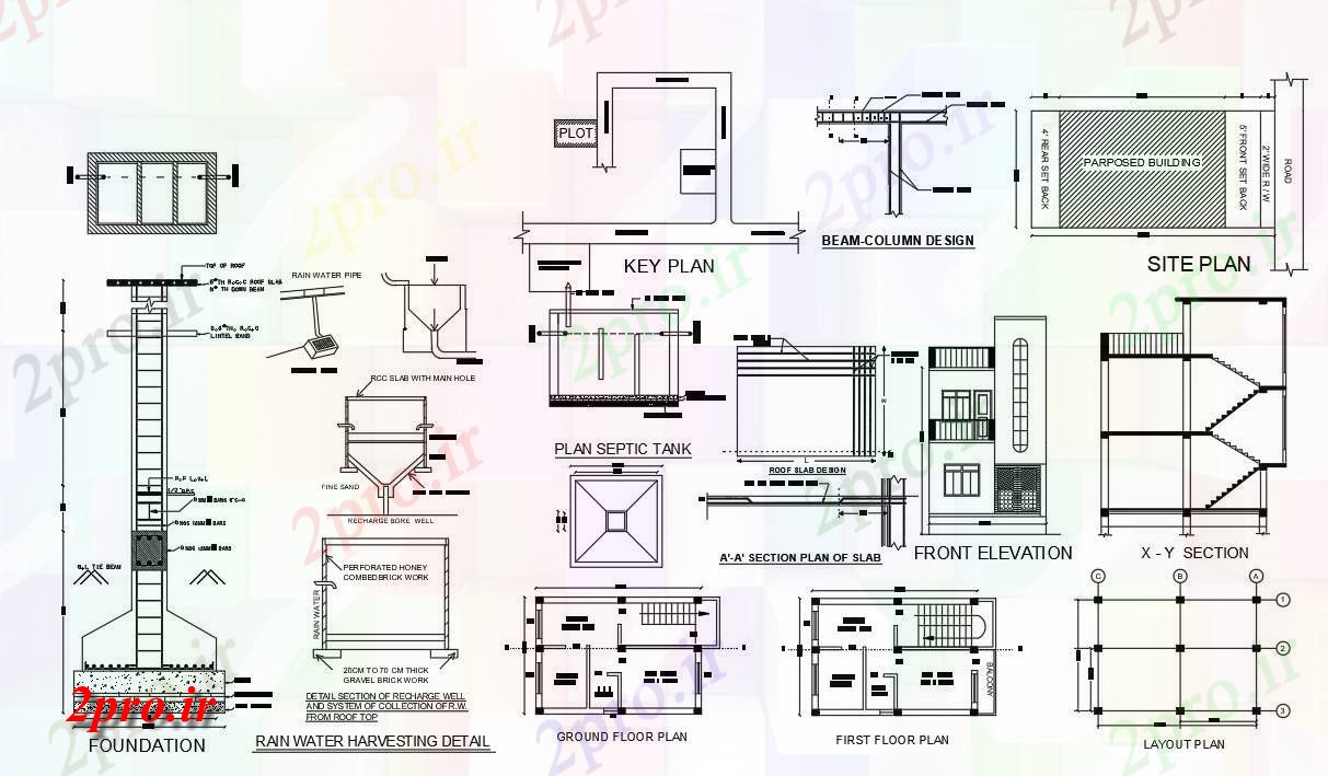 دانلود نقشه مسکونی  ، ویلایی ، آپارتمان  طبقه مسکن پروژه  (کد158007)