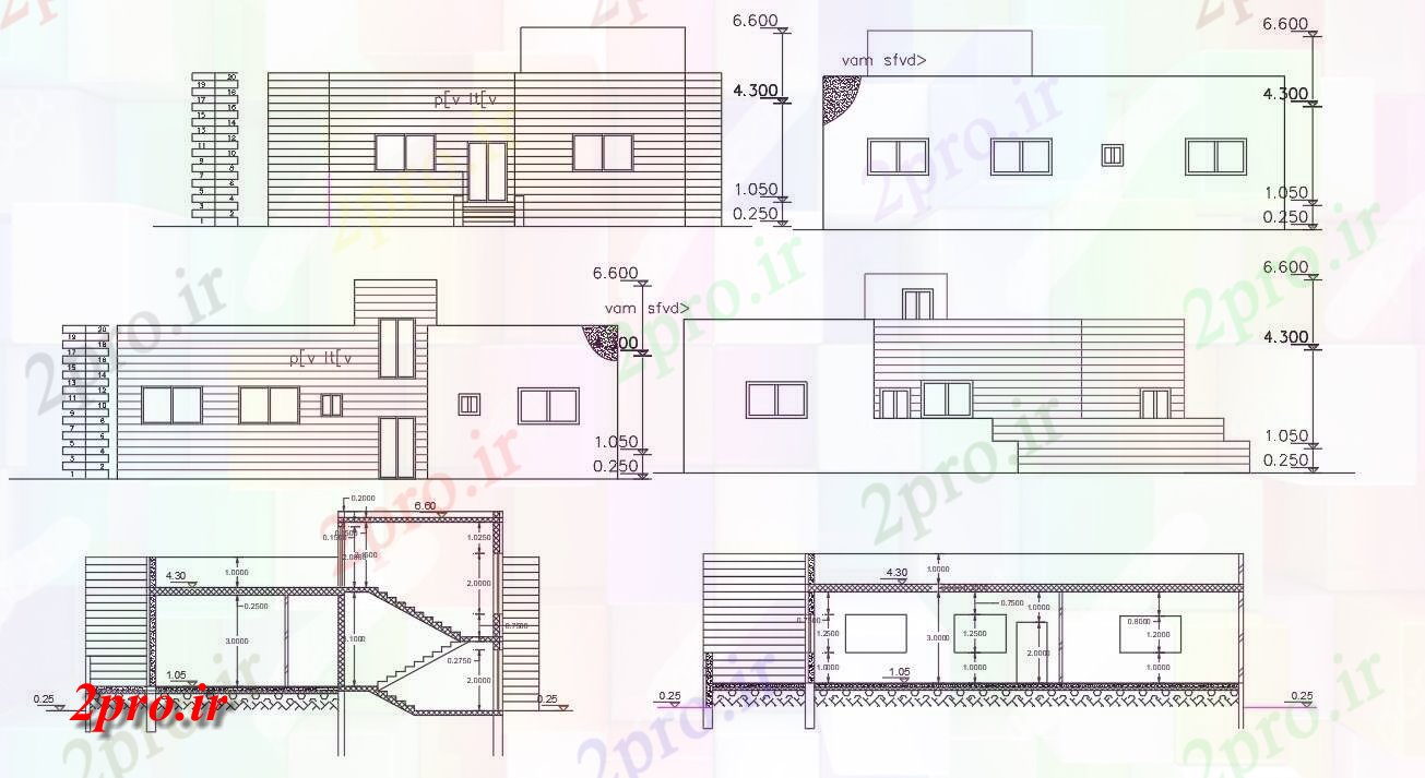 دانلود نقشه مسکونی  ، ویلایی ، آپارتمان  فوت مربع ساختمان خانه طراحی به  (کد158035)