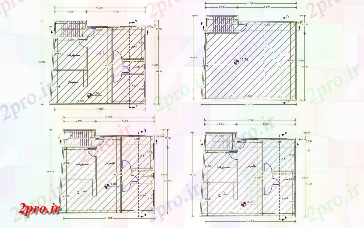 دانلود نقشه مسکونی  ، ویلایی ، آپارتمان  X 37 'آپارتمان طرحی طبقه  نشیمن (کد158054)