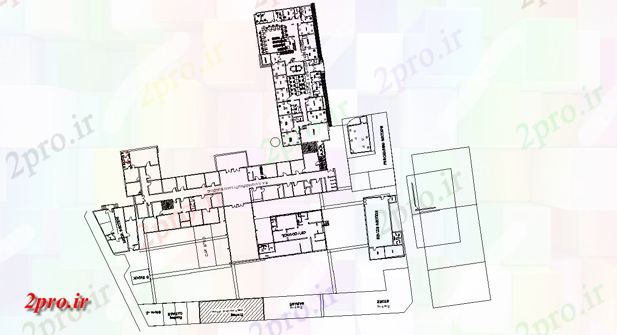 دانلود نقشه ساختمان اداری - تجاری - صنعتی شهرداری ساختمان اداری طراحی، دو بعدی 19 در 42 متر (کد158090)