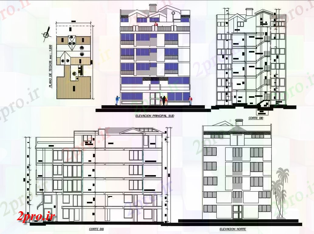 دانلود نقشه مسکونی  ، ویلایی ، آپارتمان  متر مربع آپارتمان   ساختمان (بخشی) نما طراحی (کد158121)