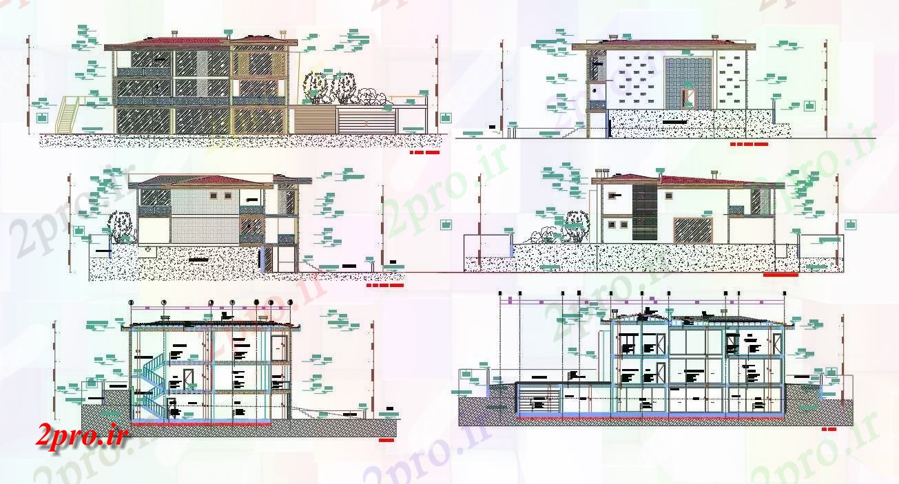 دانلود نقشه مسکونی  ، ویلایی ، آپارتمان  مدرن معماری ویلایی   (کد158159)