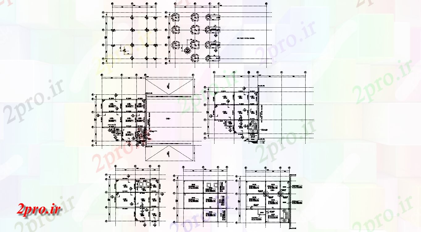 دانلود نقشه پلان مقطعی خوابگاه ساخت جزئیات آرماتور دال،    (کد158164)