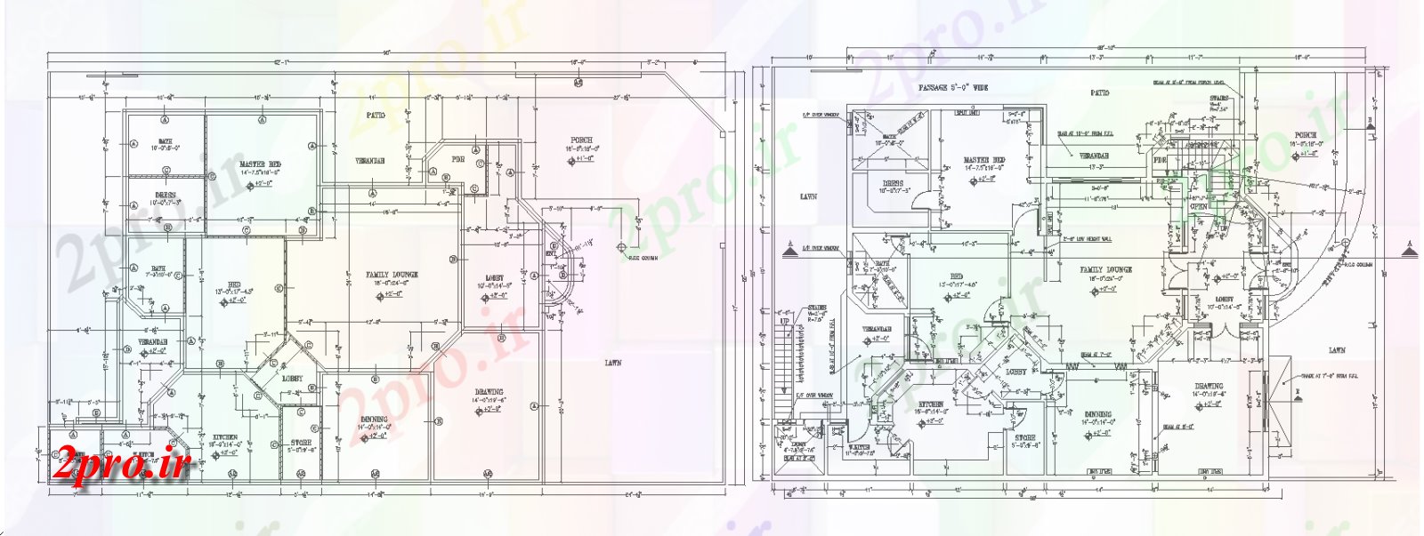 دانلود نقشه مسکونی ، ویلایی ، آپارتمان تفصیلی طراحی بعدی از G + 1 2bhk خانه اتوکد 16 در 19 متر (کد158194)