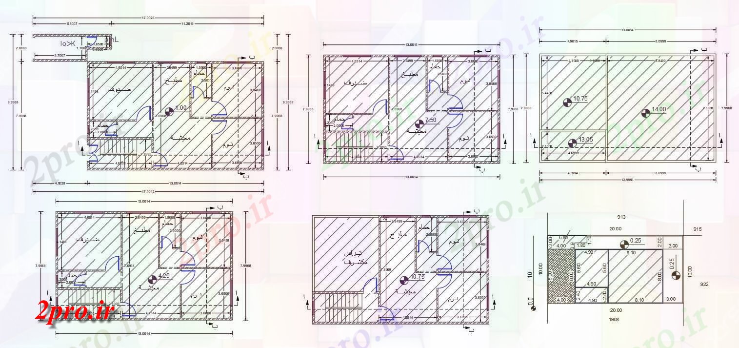 دانلود نقشه مسکونی ، ویلایی ، آپارتمان Mtr X 10Mtr معماری آپارتمان خانه طرحی طبقه 7 در 13 متر (کد158228)