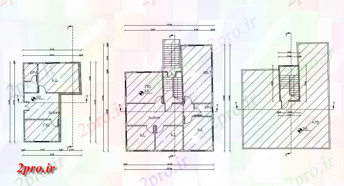 دانلود نقشه خانه های کوچک ، نگهبانی ، سازمانی - X 1440 متر ویلایی خانه طرحی طبقه 12 در 14 متر (کد158282)