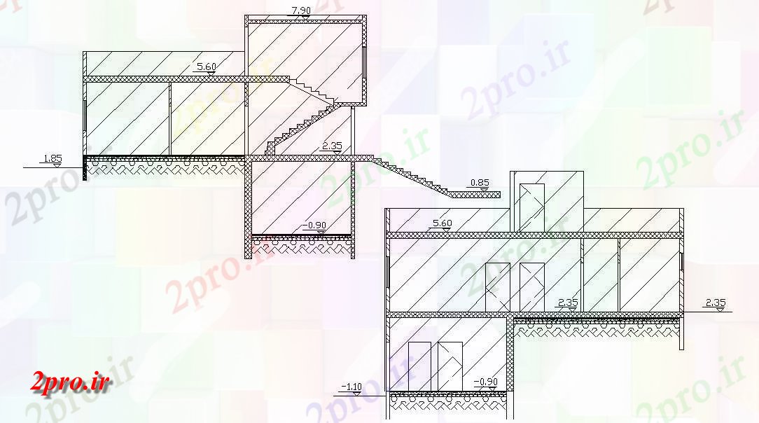 دانلود نقشه خانه های کوچک ، نگهبانی ، سازمانی - طرحی بندی بخش   (کد158285)