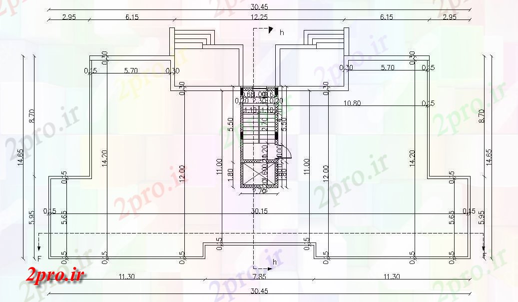 دانلود نقشه خانه های کوچک ، نگهبانی ، سازمانی - X 1465 متر مسکونی خانه طرحی سایت 14 در 30 متر (کد158289)