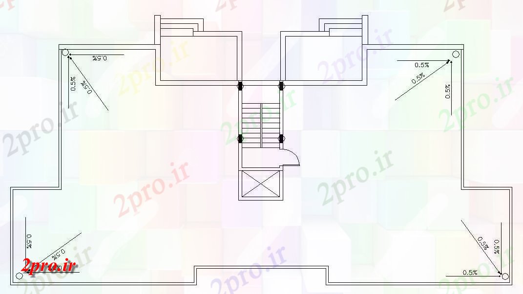 دانلود نقشه خانه های کوچک ، نگهبانی ، سازمانی - تراس طرحی طبقه 7 در 15 متر (کد158291)