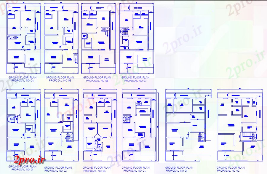 دانلود نقشه مسکونی ، ویلایی ، آپارتمان انواع ده 30'X60 از طرحی 2BHK خانه 8 در 17 متر (کد158299)