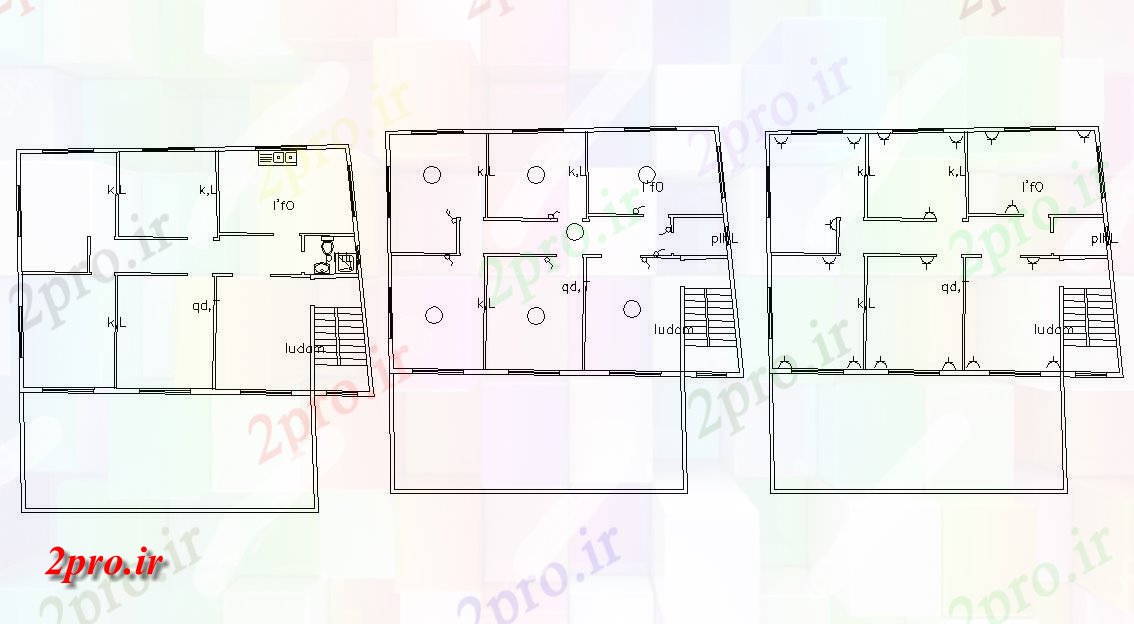 دانلود نقشه برق کشی ، اتصالات طرحی برق از خانه مسکونی (کد158342)