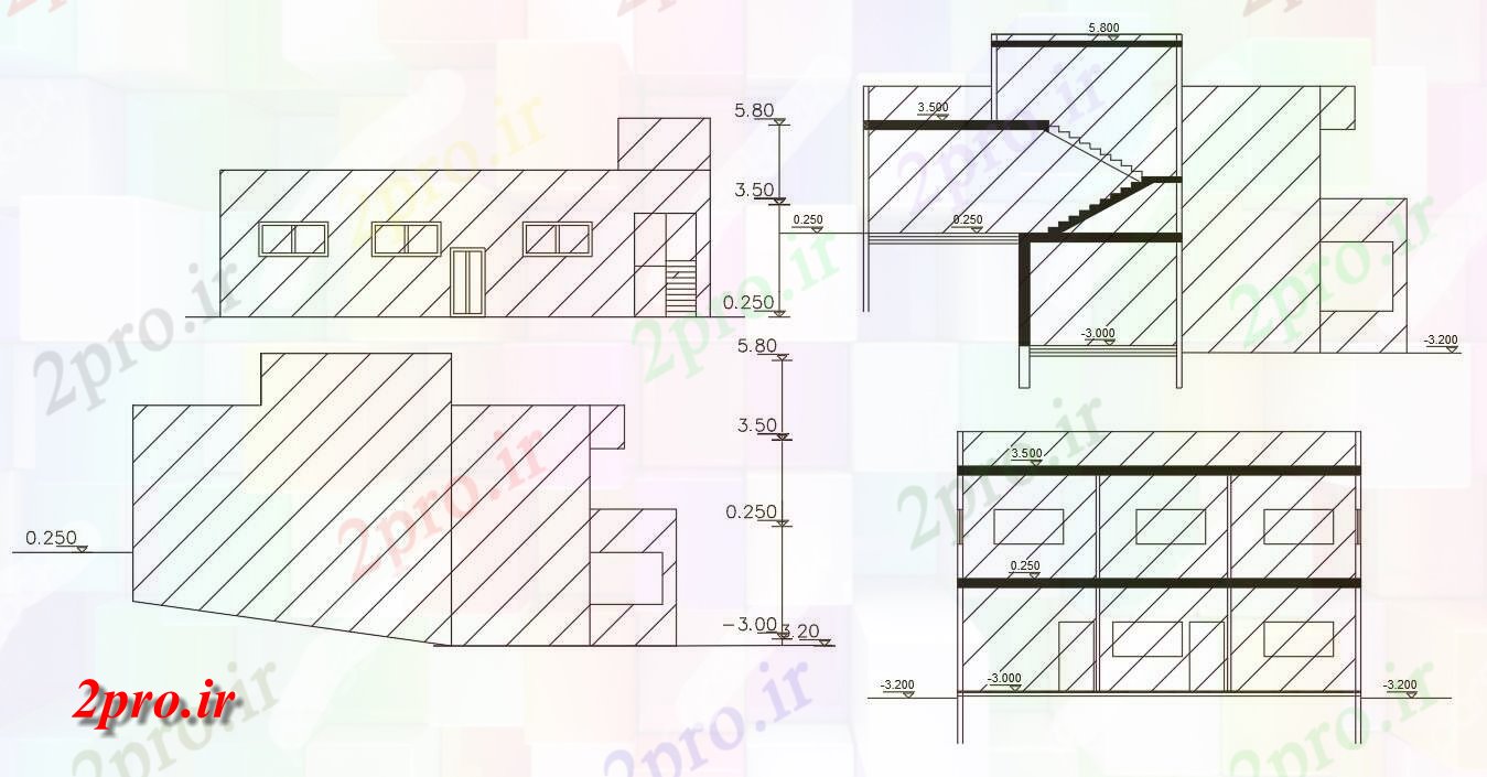 دانلود نقشه مسکونی  ، ویلایی ، آپارتمان  متر مربع ساختمان خانه طراحی به  (کد158379)