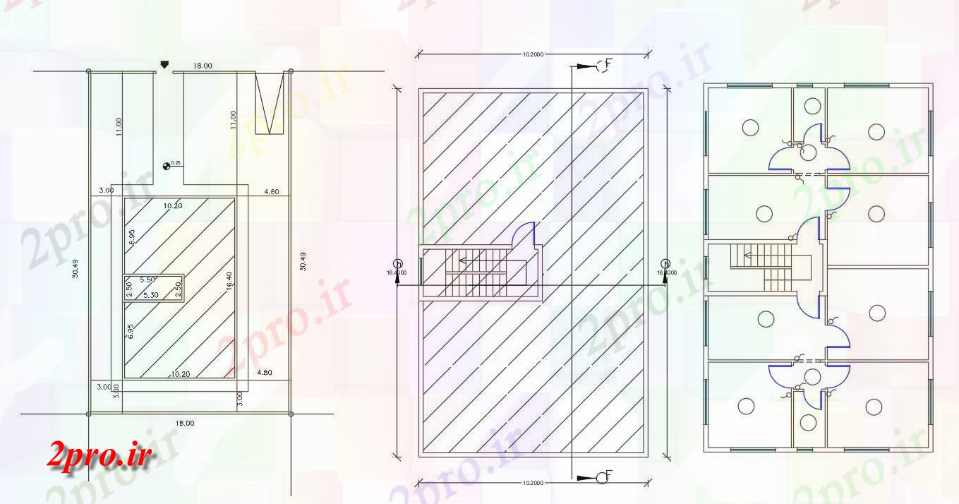 دانلود نقشه مسکونی ، ویلایی ، آپارتمان BHK آپارتمان با طرحی جامع 18 در 30 متر (کد158397)