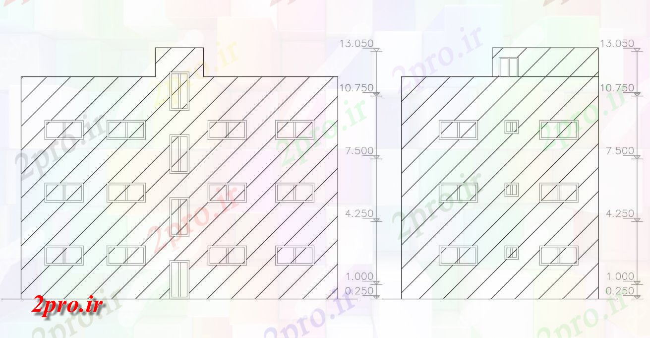 دانلود نقشه مسکونی  ، ویلایی ، آپارتمان  متر آپارتمان   ساختمان نمای   (کد158399)