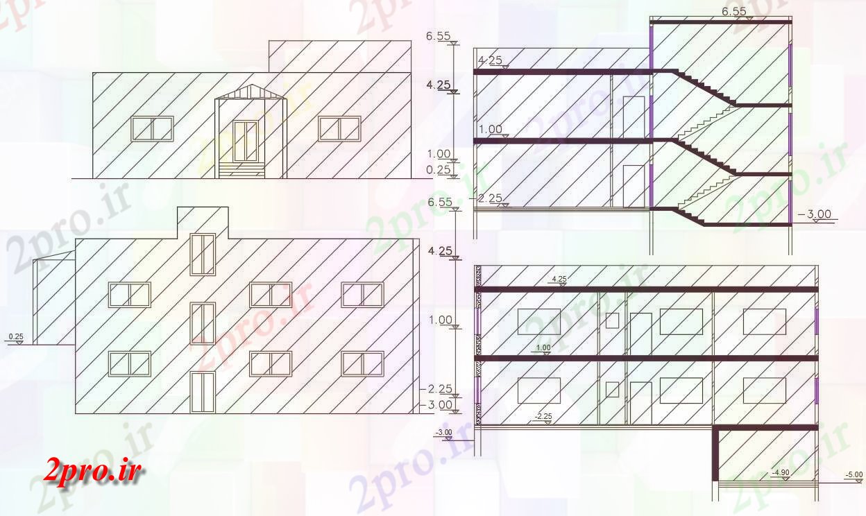 دانلود نقشه مسکونی  ، ویلایی ، آپارتمان  متر مربع خانه خانه ساختمان (کد158403)