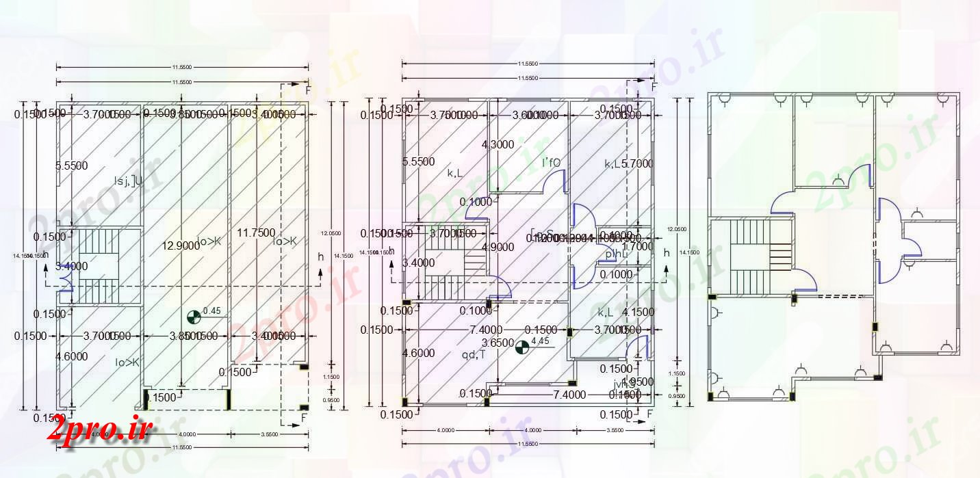 دانلود نقشه مسکونی  ، ویلایی ، آپارتمان  BHK آپارتمان   نمونه طرحی با فروشگاه (کد158415)