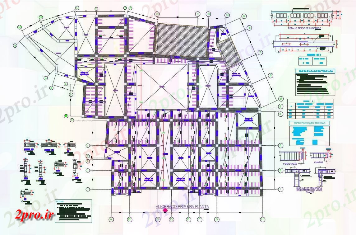 دانلود نقشه جزئیات ستون ستون پرتو ساخت نشیمن برای خوشه طرحی خانه (کد158483)
