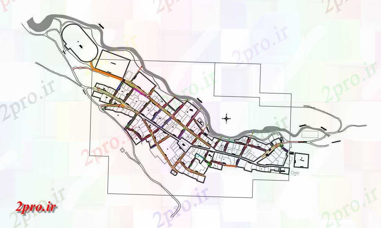 دانلود نقشه برنامه ریزی شهری باران تخلیه Stakeout شهری طرحی  (کد158571)