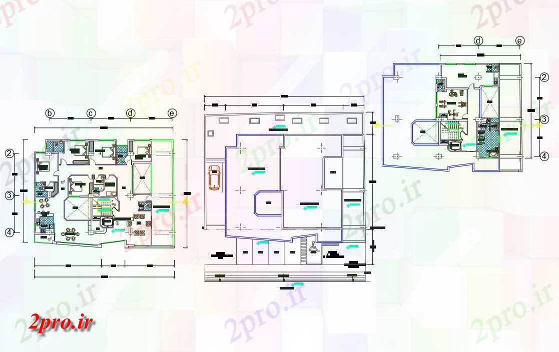 دانلود نقشه مسکونی  ، ویلایی ، آپارتمان  BHK پنت هاوس طرحی و با GYM در ​​ (کد158695)