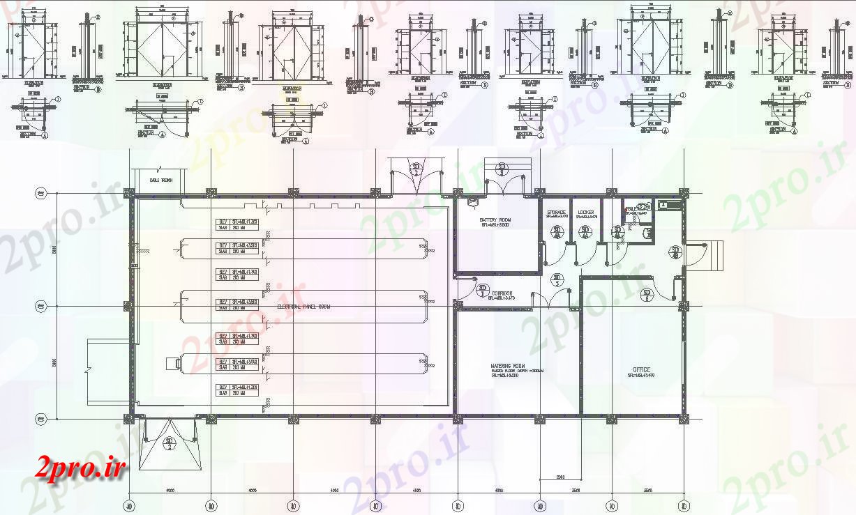 دانلود نقشه پلان مقطعی اندازه های مختلف از درب های فلزی جزئیات مقطعی     نشیمن،  این  (کد158873)