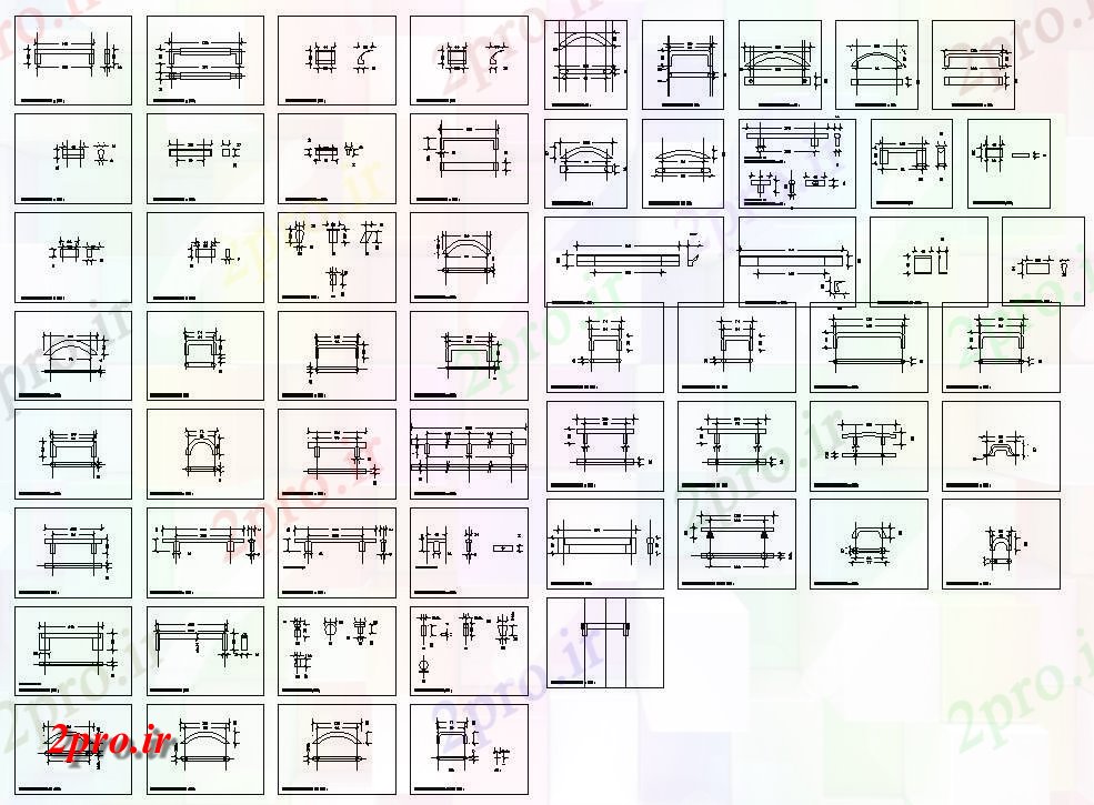 دانلود نقشه بلوک مبلمان انواع مختلف درب دستگیره    طراحی در دسترس هستند،   (کد158957)