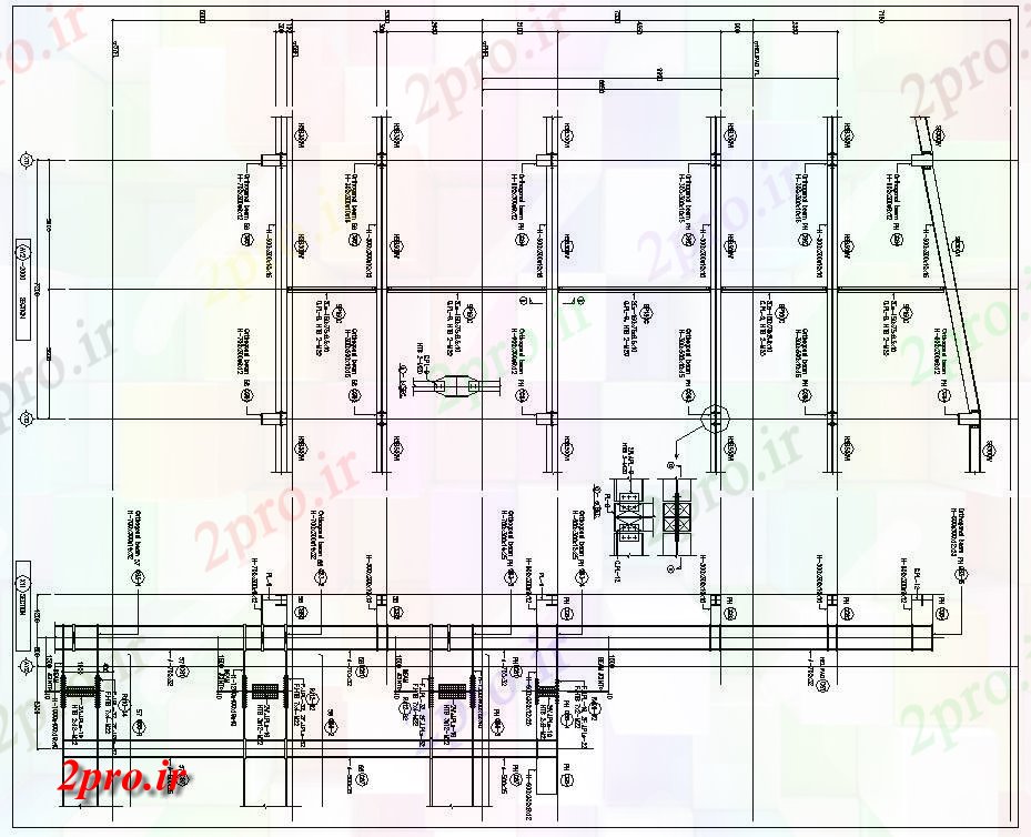 دانلود نقشه پلان مقطعی   دو بعدی  نشیمن داشتن جزئیات فریم روکش فلزی پشتیبانی    (کد158964)