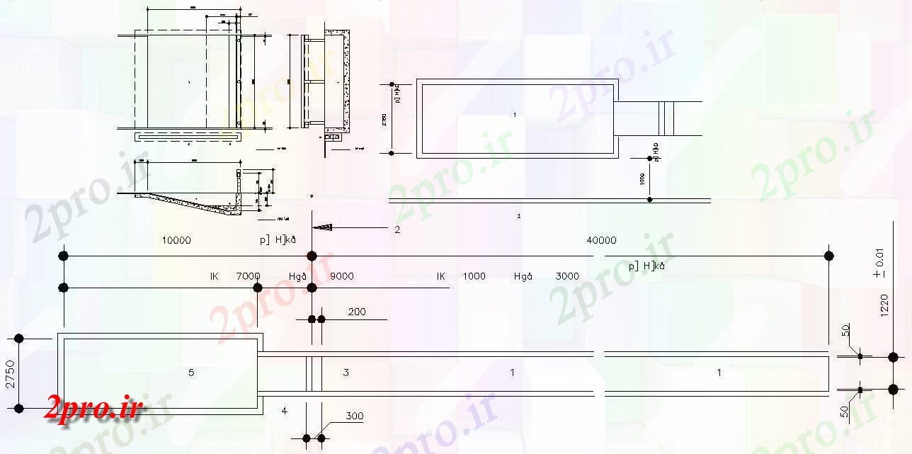 دانلود نقشه پلان مقطعی اتوکد  جزئیات مربوط به جزئیات اندارد با جزئیات  dimensions (کد158969)