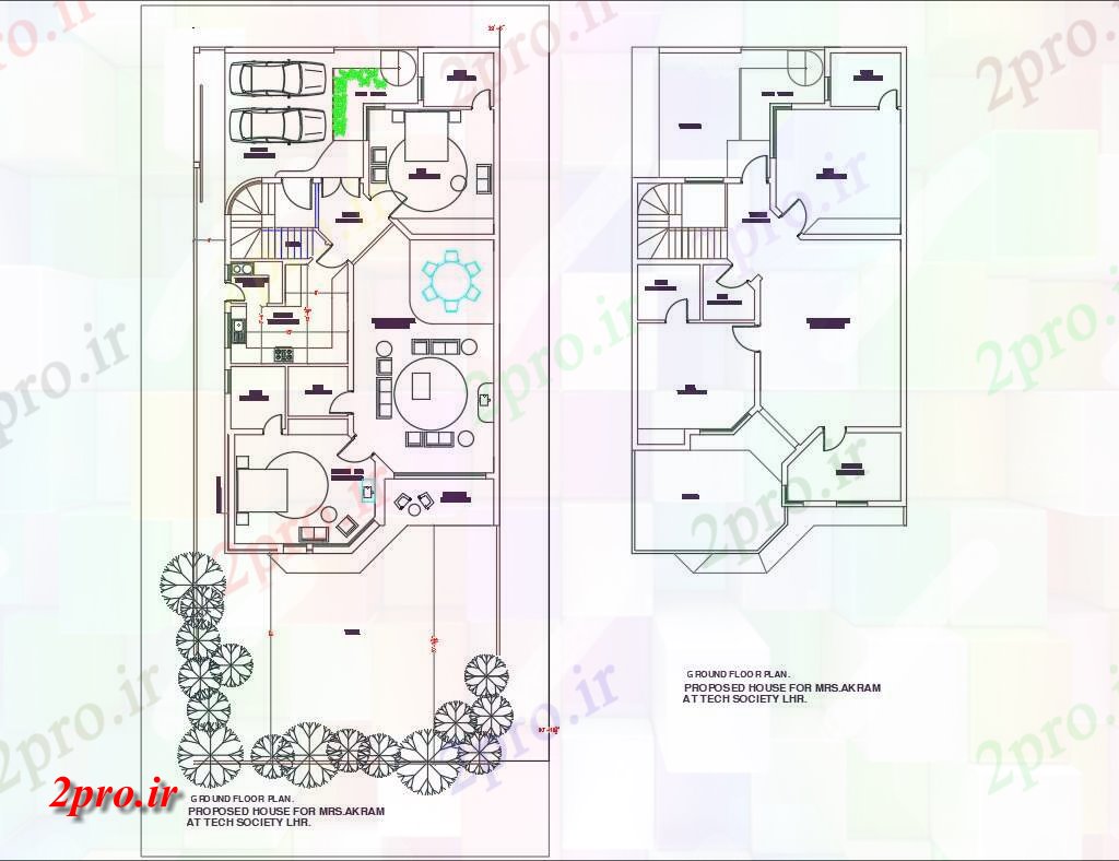 دانلود نقشه مسکونی ، ویلایی ، آپارتمان نشان می دهد 39'X65 'G + 1 خانه طرحی دو بعدی 10 در 19 متر (کد159032)