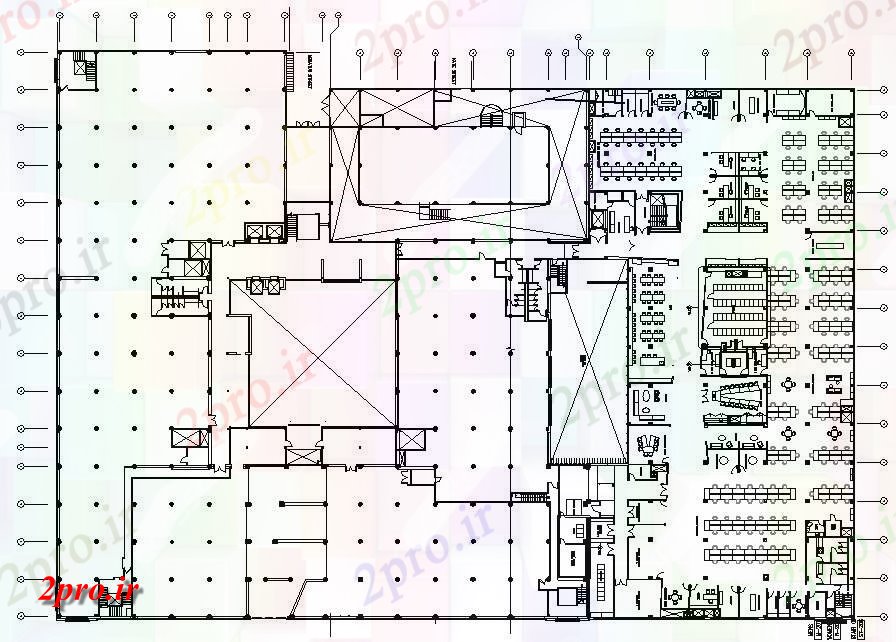 دانلود نقشه ستون  های   نشان دادن آپارتمان   ساختمان ستون مارک جزئیات طراحی طبقه (کد159248)
