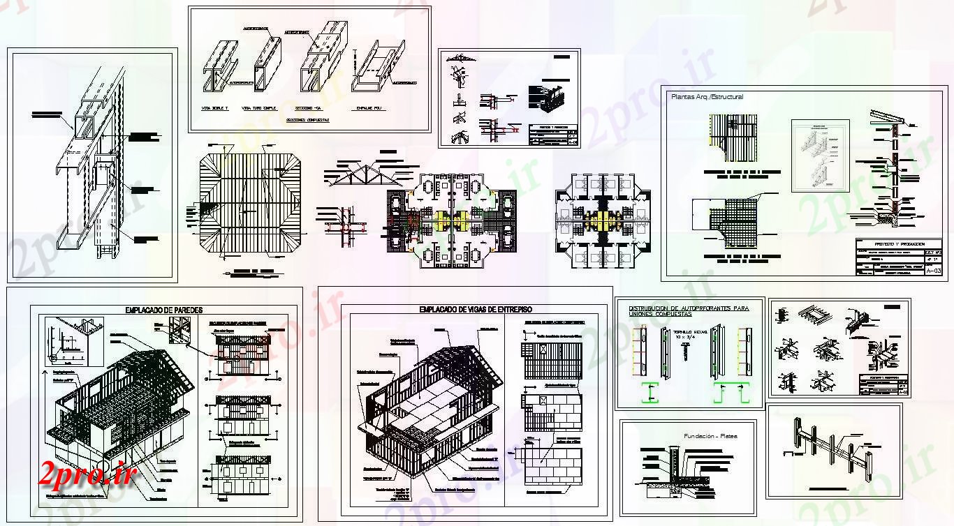 دانلود نقشه پلان مقطعی   دو بعدی   نشیمن نشان می دهد اطلاعات از فریم های فولاد کار ساخت و ساز سقف   diagram (کد159301)