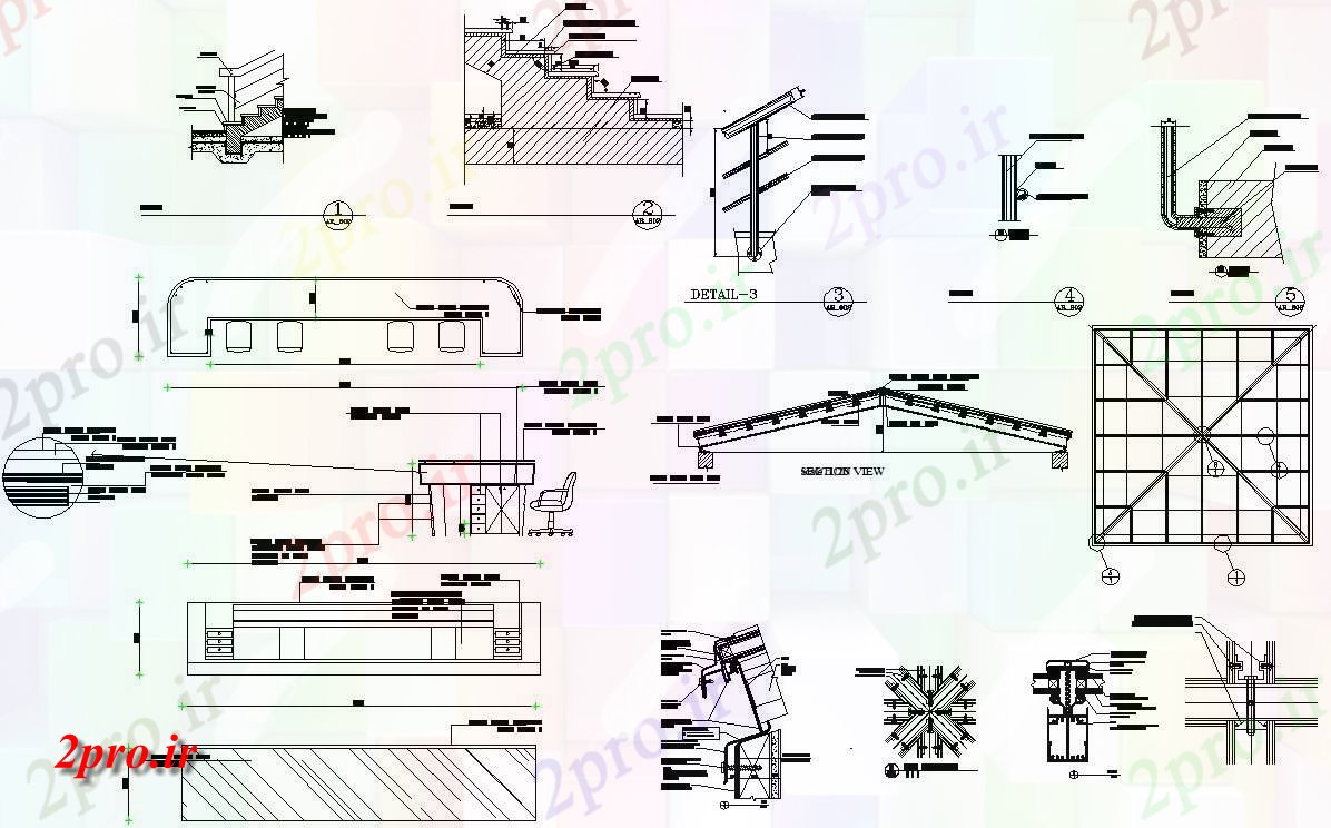 دانلود نقشه پلان مقطعی  نشان می دهد اتوکد جزئیات این طراحی خرپا، قطعه قطعه،   (کد159397)