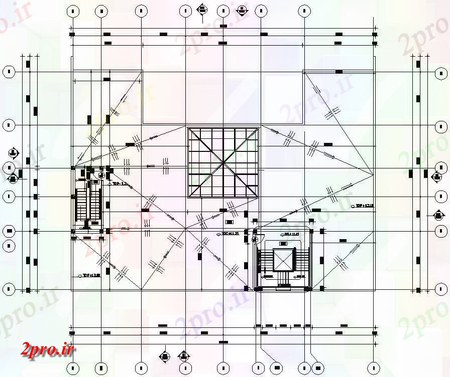 دانلود نقشه پلان مقطعی نمونه  اتوکد تراس طراحی مقطعی،   (کد159406)