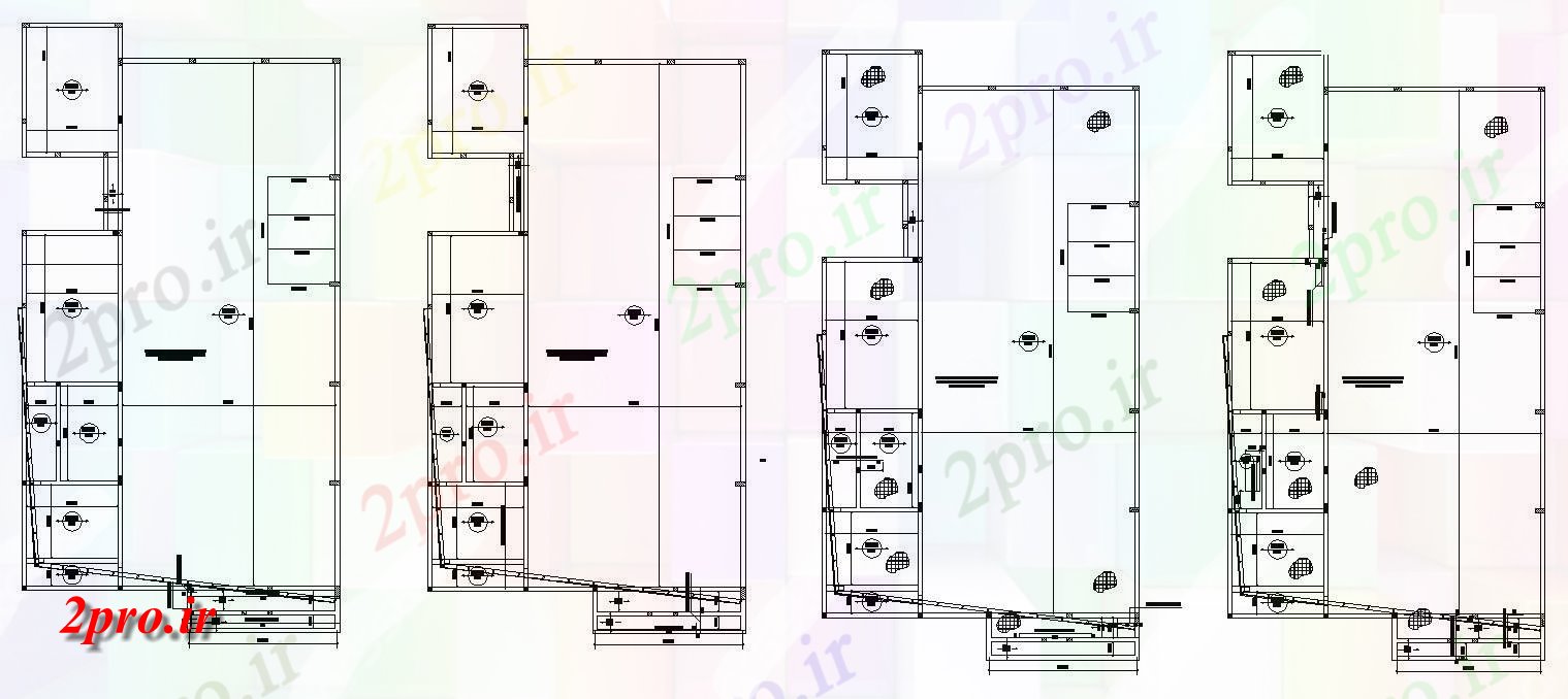 دانلود نقشه پلان مقطعی ساختمان تجاری  مقطعی   plan (کد159414)