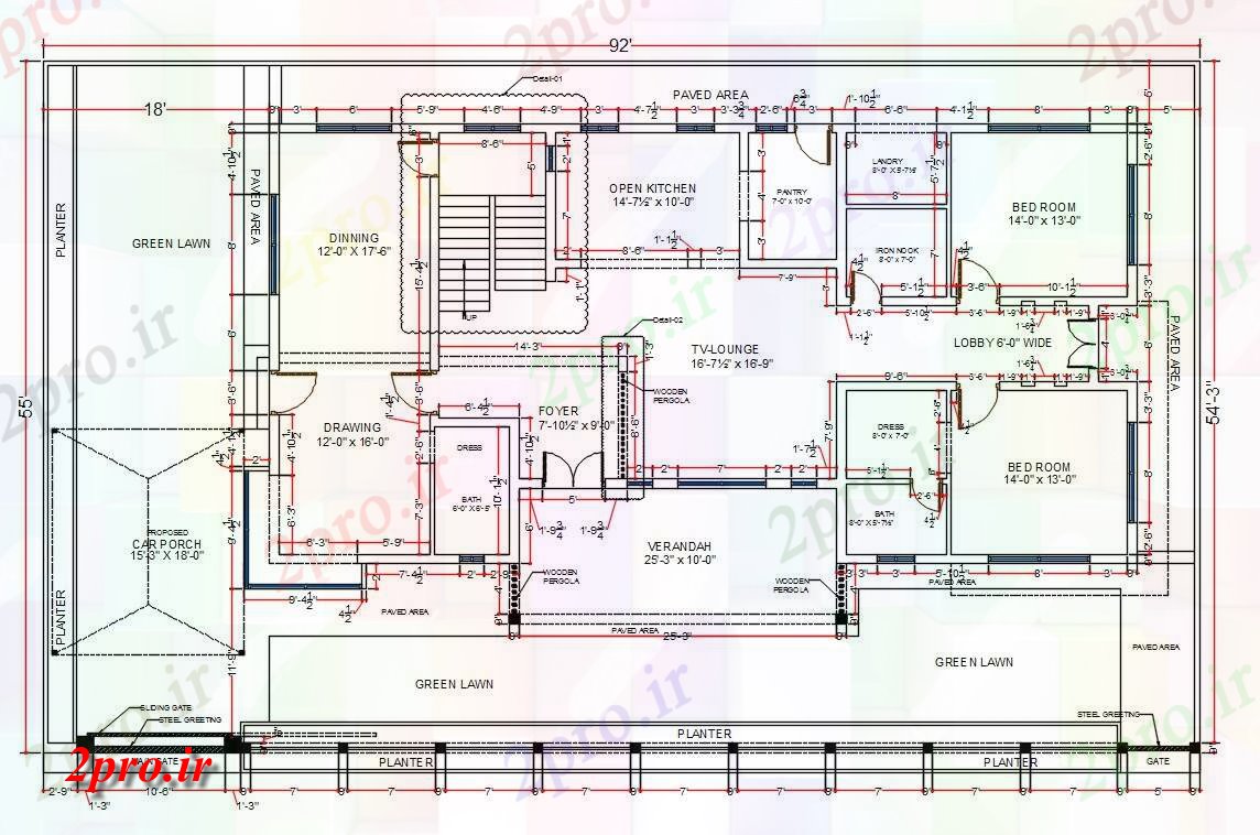 دانلود نقشه خانه های کوچک ، نگهبانی ، سازمانی - X 92 معماری خانه طرحی بندی 16 در 27 متر (کد159426)