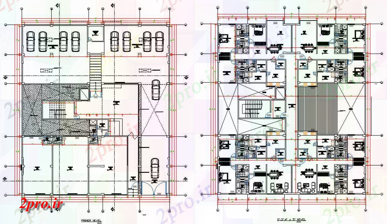 دانلود نقشه مسکونی  ، ویلایی ، آپارتمان  BHK آپارتمان   نمونه طراحی با نشیمن  (کد159626)