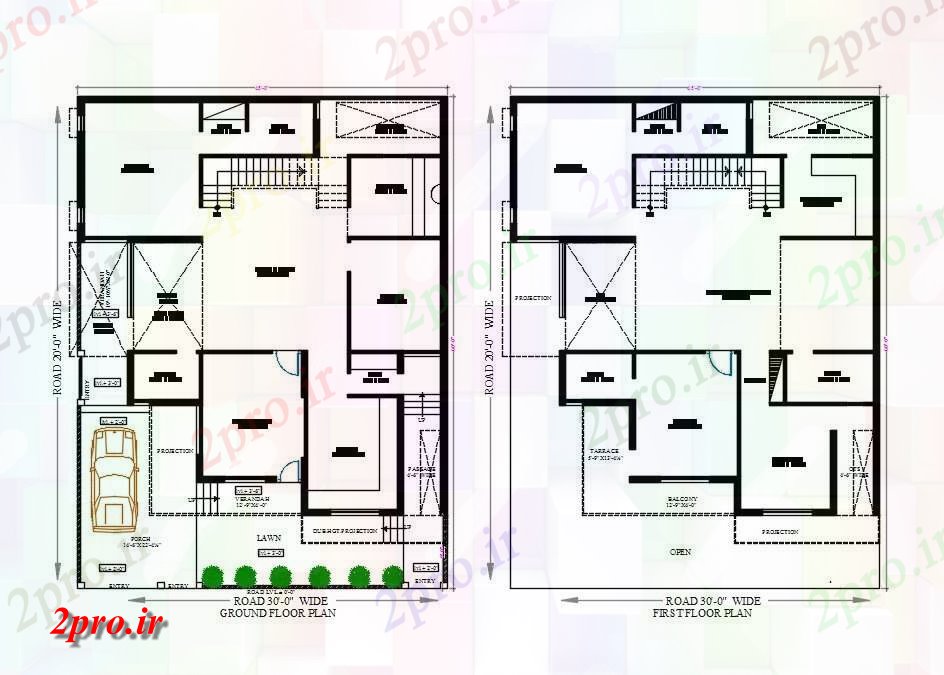 دانلود نقشه مسکونی ، ویلایی ، آپارتمان X 60 مسکونی طرحی طبقه 13 در 18 متر (کد159678)