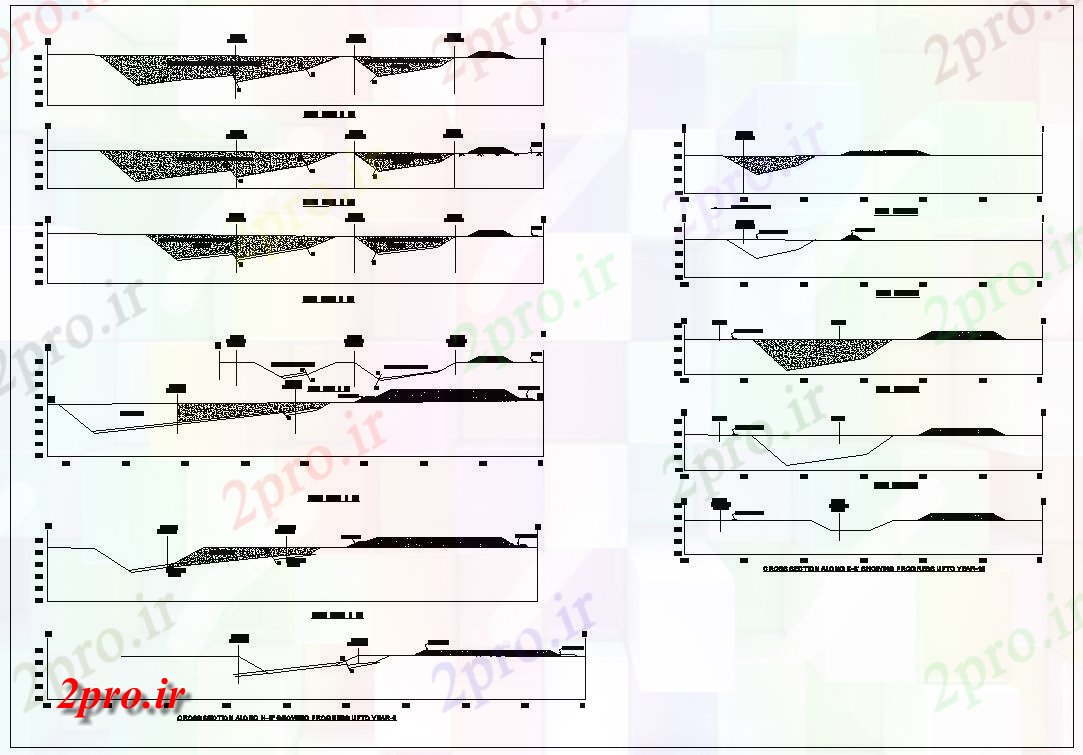 دانلود نقشه پلان مقطعی اتوکد  نشیمن  بخش زمین شناسی متقابل       (کد159722)