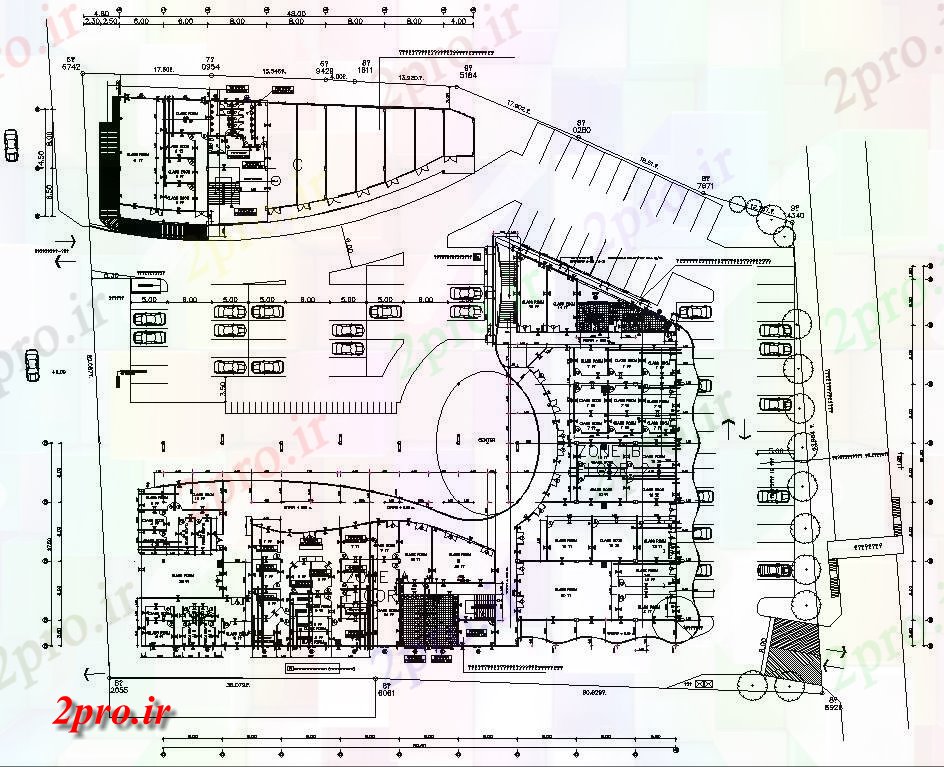 دانلود نقشه پلان مقطعی    ساختمان دانشگاه ، آموزشکده طرحی طبقه و بخش جزئیات   دو بعدی   (کد159777)